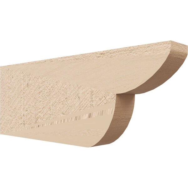 Ekena Millwork 2in. W x 6in. H x 16in. L Crestline Woodgrain TimberThane Rafter Tail, Primed Tan RFTUR02X06X16CRERCPR - main